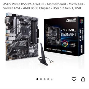 ASUS Prime B550M-A WiFi II Motherboard - Black and Silver